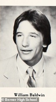 William 'Billy' Baldwin's Berner High School yearbook photograph from 1981