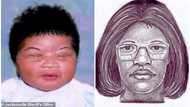 Pictured: Images generated and released by police during the hunt for Kamiyah's kidnapper. She was not pictured before the kidnapping, which happened hours after she was born
