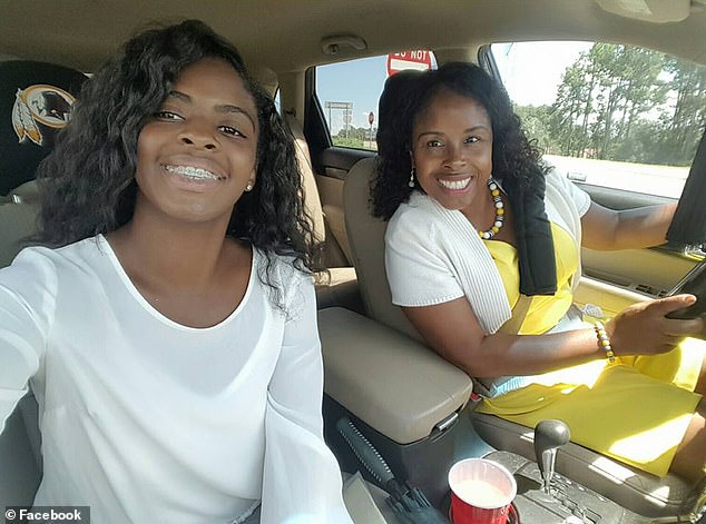Kamiyah was months away from graduating Colleton County High School as 'Alexis Kelli Manigo', after living out her childhood as Williams' daughter at their home in the sleepy South Carolina town of Walterboro when the truth came to light (Pictured: Kamiyah and Williams)