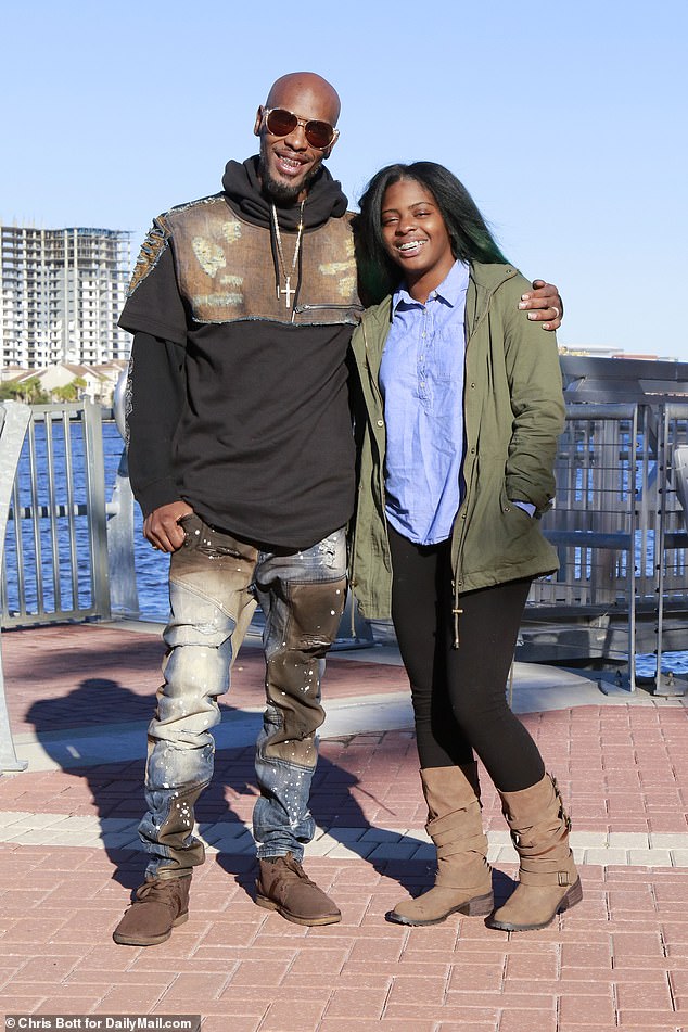 Pictured: Kamiyah with her father Craig Aiken, who was in jail when she was born in 1998