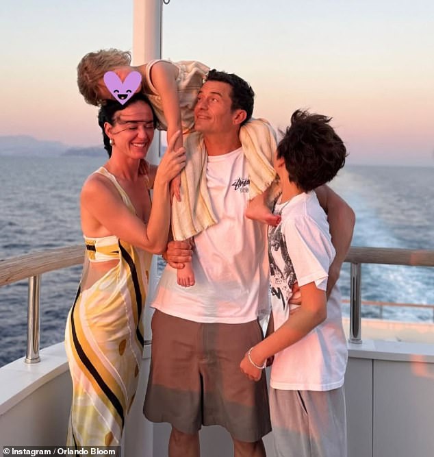 On Wednesday, Orlando posted about his reunion with Perry in a carousel of snaps, after awkwardly jetting off holiday with their family , despite their split