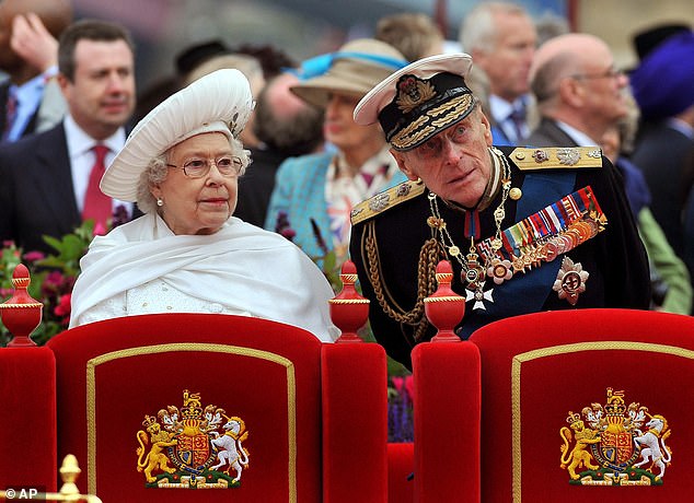Gyles Brandreth wrote that Philip made the decision because not to sit down because if the husband and wife had they would have 'looked like Mr and Mrs Beckham'