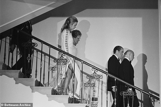 Sonia wore a revealing white dress to dinner with the president, one which had slits up both sides and was chosen by her husband, when they visited the White House in 1971