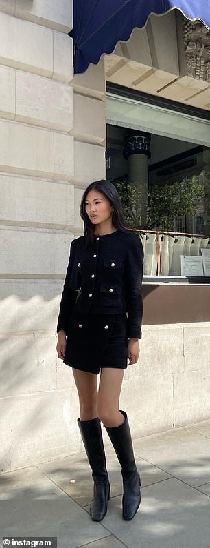 To her TikTok viewers, she describes herself as a ‘fashion girly’ and ‘your financially literate bestie’