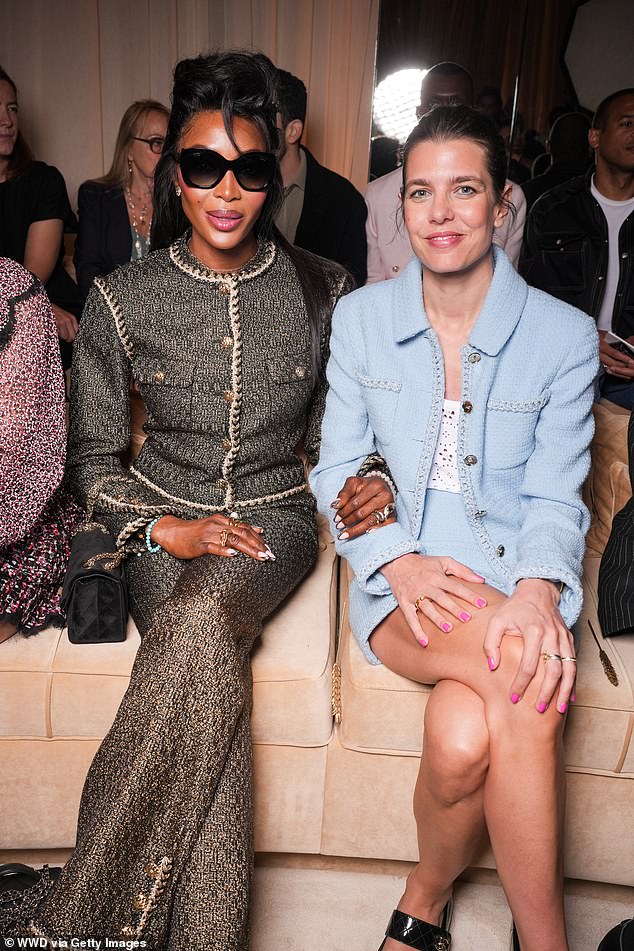 Charlotte Casiraghi - who counted Karl Lagerfeld as a family friend, is pals with model Naomi Campbell and is often seen on the front row of fashion shows alongside celebrities