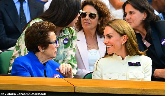 The royal appears to be keenly interested in their conversation prior to the match