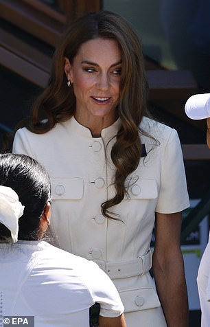 Pictured: Kate at the Women's Singles final match between Iga Swiatek of Poland against Amanda Anisimova of the USA
