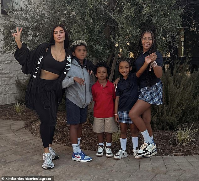 In addition to North, who is now 12, Kim also share son Saint, nine, daughter Chicago, seven, and son Psalm, six, with ex husband Kanye 'Ye' West