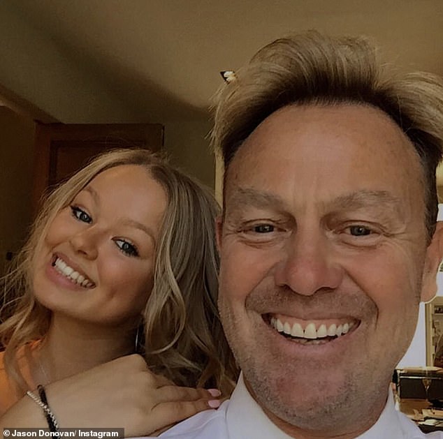 Jemma had appeared on Owen's social media many times during their romance and he had been introduced to her famous dad and family on a holiday (pictured with dad Jason)