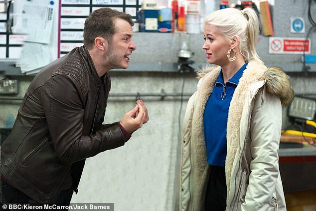 The two actors, whose characters Lola Pearce and Ben Mitchell shared a child together, dated for years but kept their relationship under wraps (pictured on soap together in 2020)