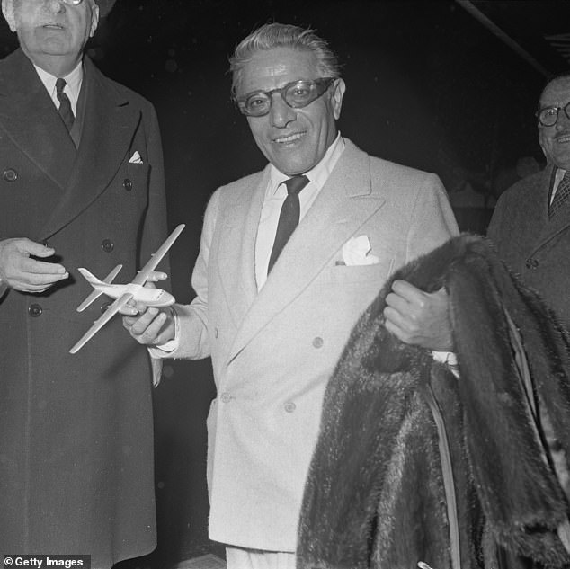 Aristotle Onassis (pictured 1959) owned one of the largest shipping fleets in the world, the Onassis Fleet