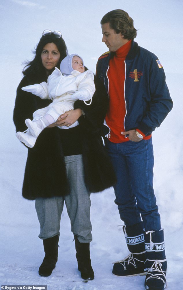 After Christina's death, Athina went to live with her father and his partner, Gaby. Pictured: Christina, Thierry and Athina