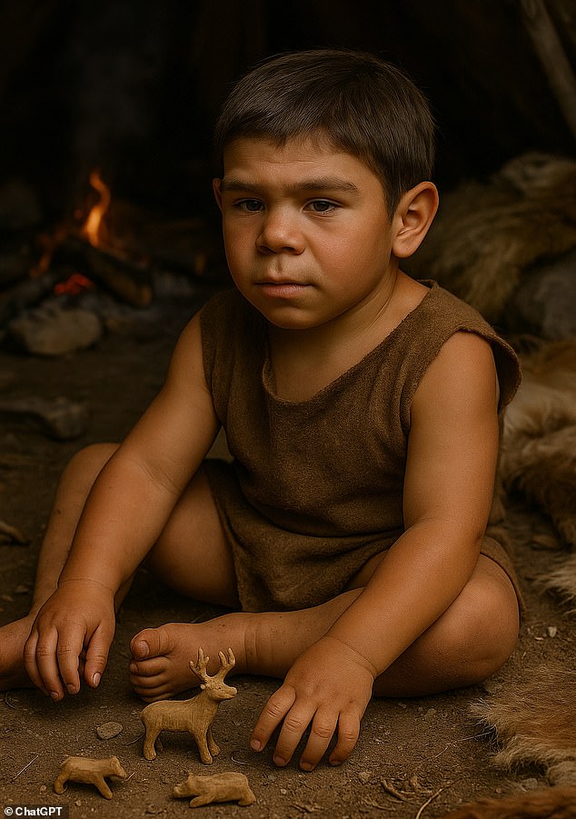 Hybridisation may have also produced new features not found in either parent, such as the visor-like, straight brow ridge of the hybrid population at Skhul Cave, Israel (AI Impression)