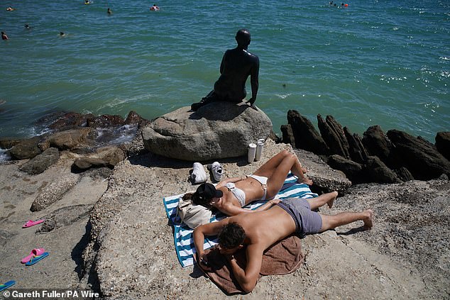 FOLKESTONE: Beachgoers at Sunny Sands looked to get a sun tan on July 12, 2025