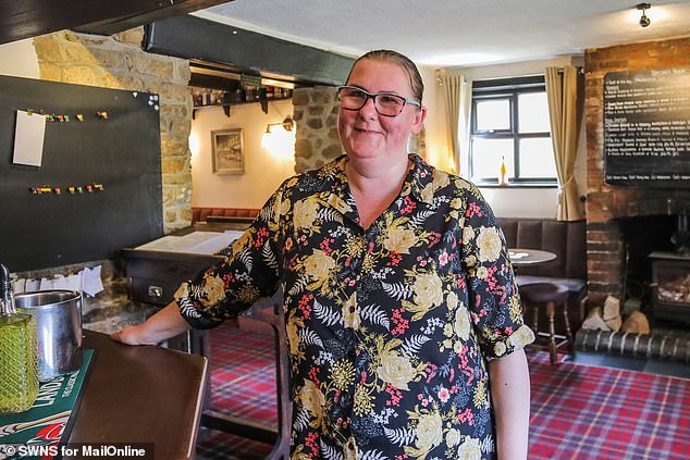 Dawn Wilson (pictured), who grew up in the village and is a bar tender at the only pub says the festival doesn't bother her