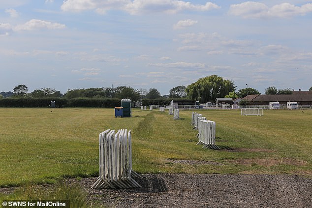 At the festival marquees are filled with kinky whips and chains, spanking paddles and bondage equipment. Pictured: The land where Swingathon is held
