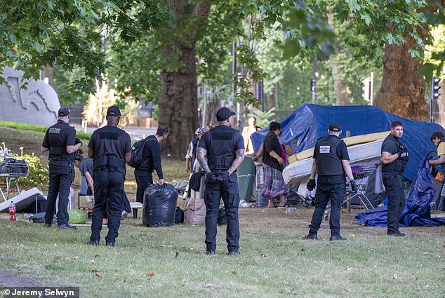 Bailiffs removed the group following an eviction order obtained by Transport for London (TfL)