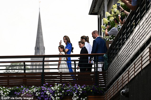 The couple's youngest child, Prince Louis, did not attend the event with his family today