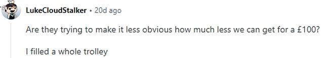 Opinion on the new models is currently divided, with shoppers taking to discussion site Reddit (pictured) to express their approval and scepticism variously