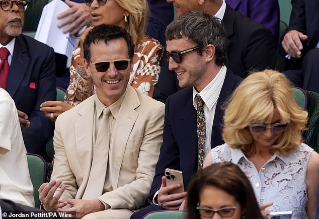 All of Us Strangers co-stars Andrew Scott and Paul Mescal were also sat in the Royal Box, cracking up in laughter ahead of the match