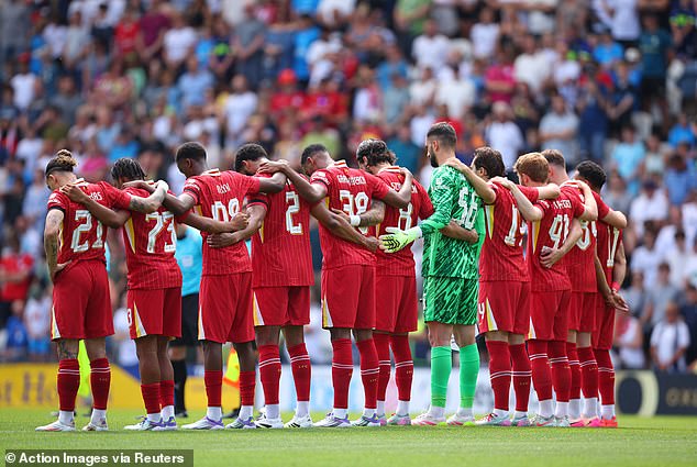 Liverpool and Preston held a minute's silence in honour of Jota and his brother pre-match