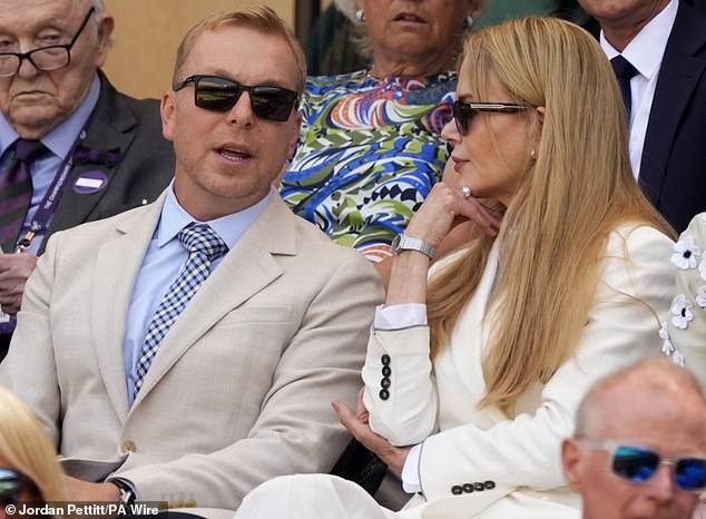 Sir Chris Hoy chatted with actress Nicole Kidman on day 14 of the 2025 Wimbledon Champsionships
