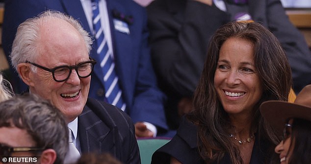 John Lithgow was another of the many thespians spotted in the Royal Box in SW19 today