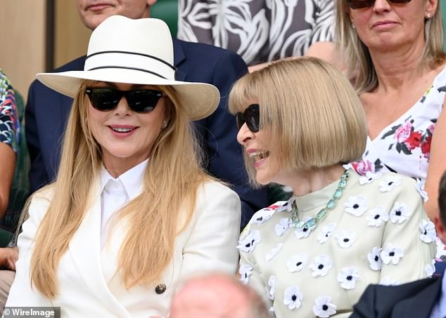 Australian actress Nicole, 58, and former Vogue editor-in-chief Anna, 75, were seated beside one another at the Royal Box in Centre Court