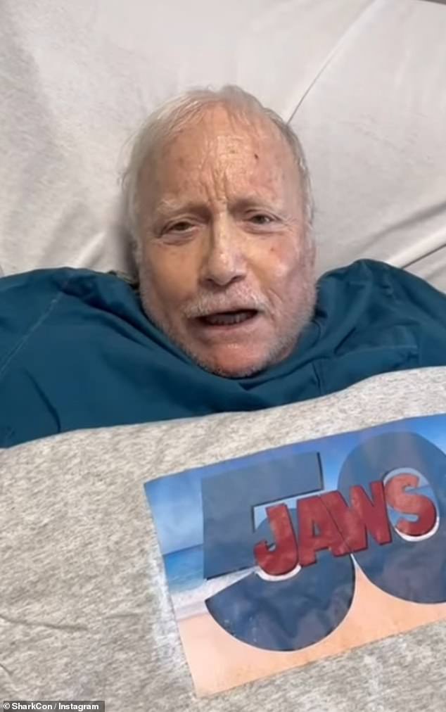 The Jaws star, 77, played Matt Hooper in the award-winning Stephen Spielberg film, which is celebrating its 50th anniversary this year
