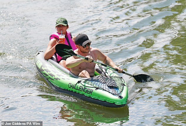CAMBRIDGE: People kayaked up the River Cam as temperatures peaked around 28C in Cambridgeshire on July 13, 2025