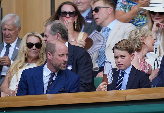 The Royals cool down with their royal fans with George looking smart in a dark suit and tie