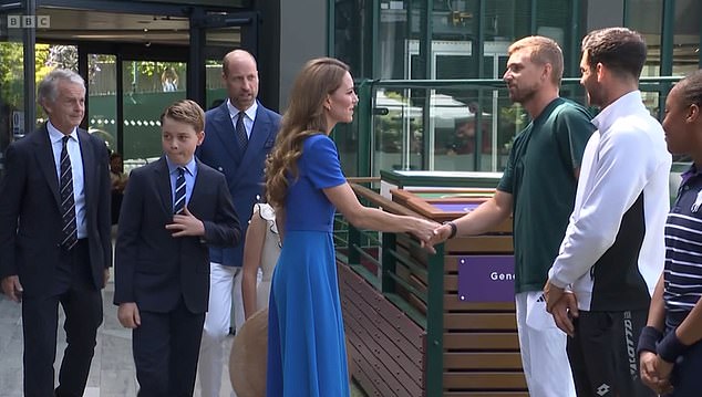 The Princess of Wales beamed as she arrived at the All England Club for the men's Wimbledon final this afternoon