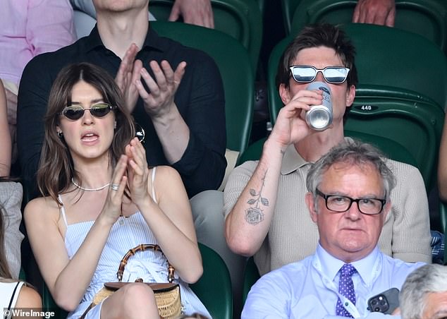 Daisy Edgar-Jones and Ben Seed attend day fourteen of the Wimbledon Tennis Championships
