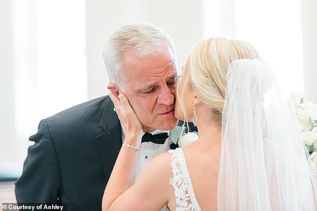 Along the way, Ashley explained that he learned a lot about how to keep yourself safe, something he made sure to pass down to his daughter. She's seen with her dad at her wedding