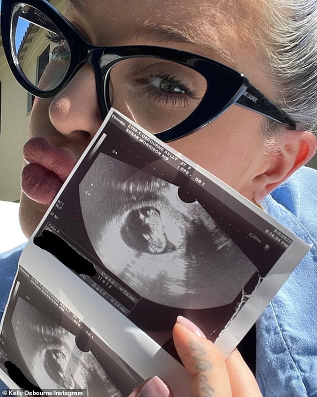 Kelly revealed she was pregnant in May 2023, announcing the news on social media