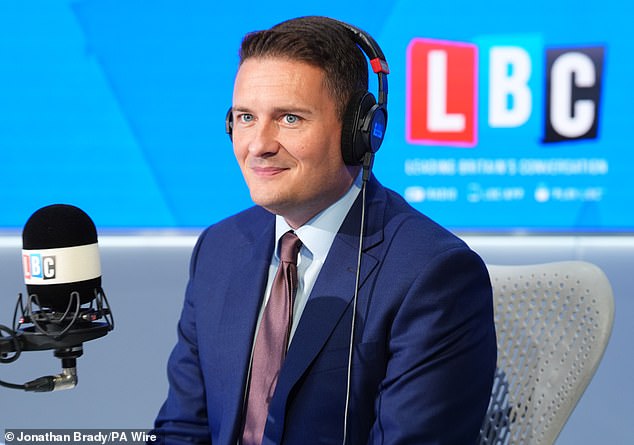 Health Secretary Wes Streeting (pictured) has said that the ‘majority’ of BMA resident doctors – formerly known as junior doctors – did not vote to strike and has called the forthcoming action ‘completely unreasonable’