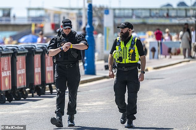 A couple of police officers could be seen in the surrounding area following a slew of antisocial incidents