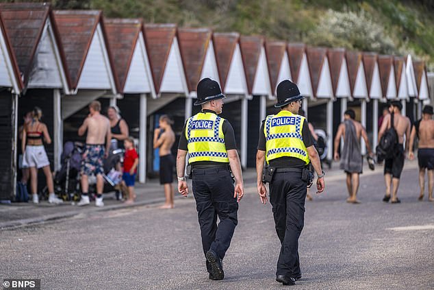 Police patrol Bournemouth seafront amid a crackdown on people using hippy crack