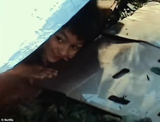 Footage in the Netflix documentary shows a young Falcon (pictured) playing in the infamous balloon