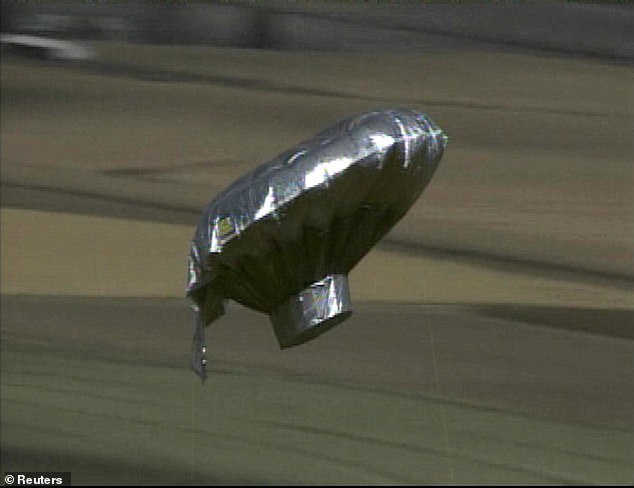 The drama began on the chilly October day with Richard's 911 call, claiming the balloon (pictured) had taken off with Falcon inside