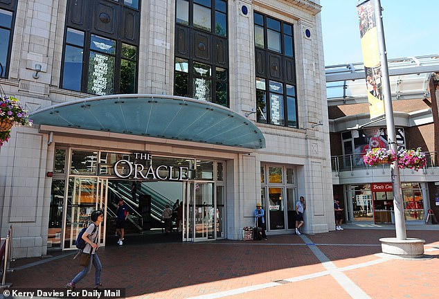 If approved, the flats are set to be located opposite the large Oracle shopping centre (pictured) nearby the train station. Offering a quick service to London , it acts as the third busiest station in the South East