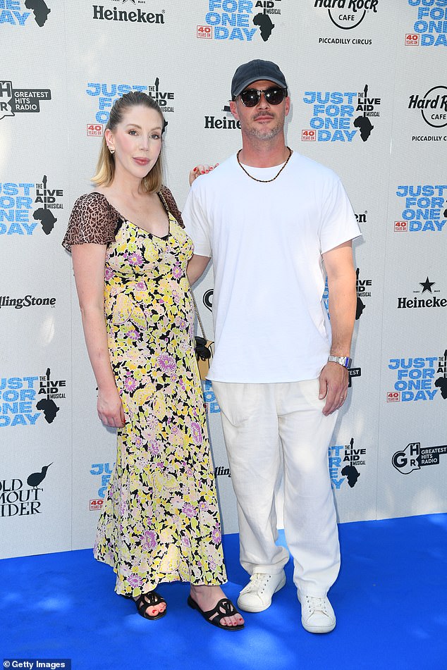 Comedian Katherine Ryan and her husband Bobby Kootstra looked incredible in summer attire for the celebration