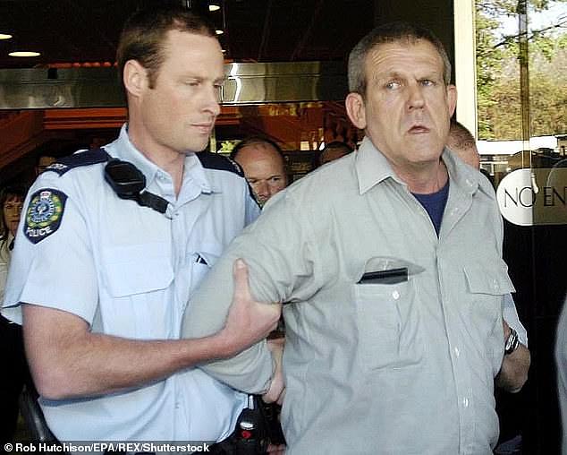 The convicted murderer (pictured, above after his arrest for Falconio's murder) is 'in and out of consciousness, very groggy and 'not comprehensible'