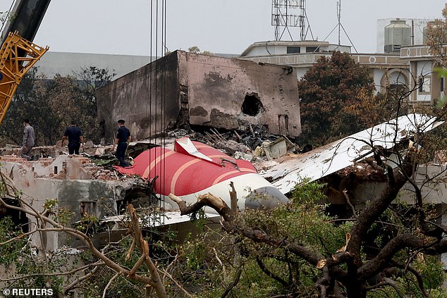 Now, investigations into the tragic crash (pictured) have begun to analyse the behaviour of the pilot, with Captain Mohan Ranganathan, a leading aviation safety expert in India, revealing that 'several' Air India pilots had confirmed that the well-experienced pilot had suffered from poor mental health