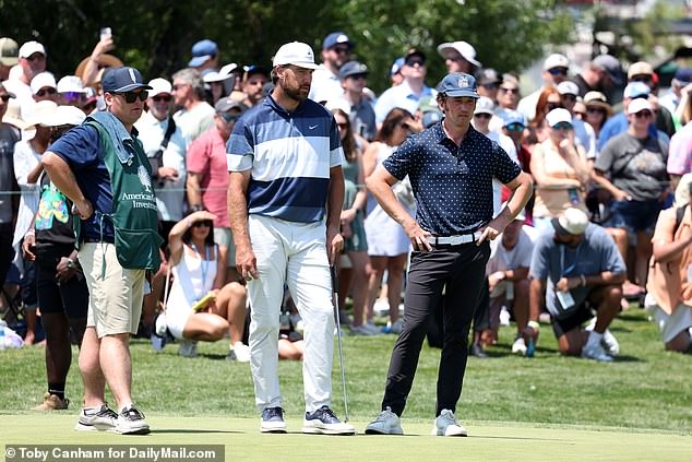 The actor was playing alongside Travis Kelce in the American Century Classic on Sunday