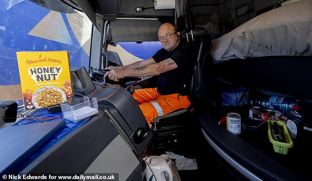 HGV driver Jeff Alstead, 66 (pictured), described the M1 as 'awful', with there 'always' traffic jams, often in predictable areas