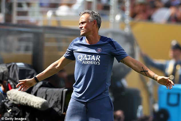 Luis Enrique was left frustrated as his Champions League winners ended up being beaten