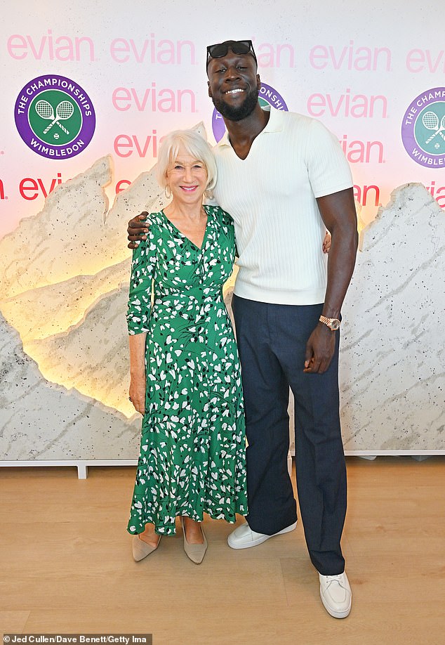 But during their sunny day in the capital at the iconic sporting event, it was revealed Stormzy had an altercation with a wasp and Helen proved to be his hero