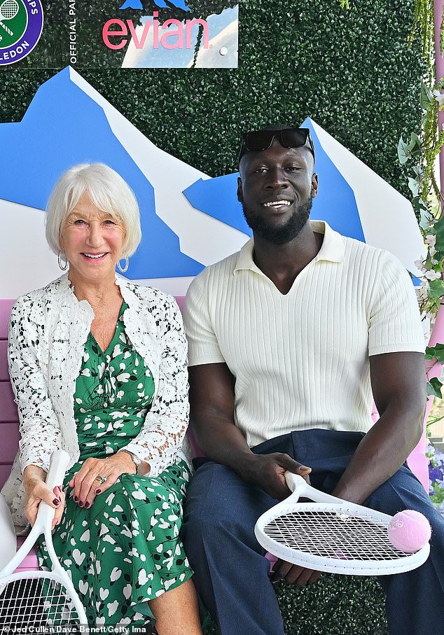The rapper, 31, was seen watching Sinner defeat his opponent Alcaraz alongside Helen actor Chris Hemsworth during the men's final on Sunday