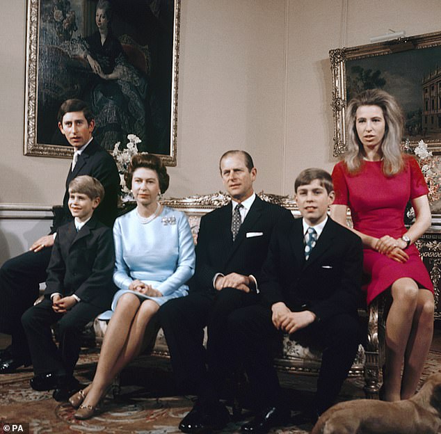 The Queen and Prince Philip with their children in 1972. Philip is understood to have shared a close bond with his youngest son Prince Edward